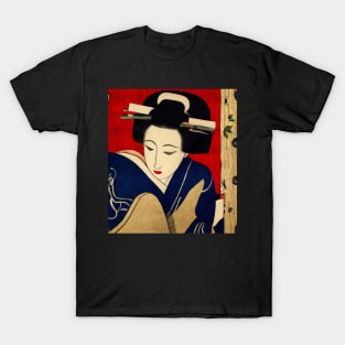 Geisha's Graceful Dance T-Shirt